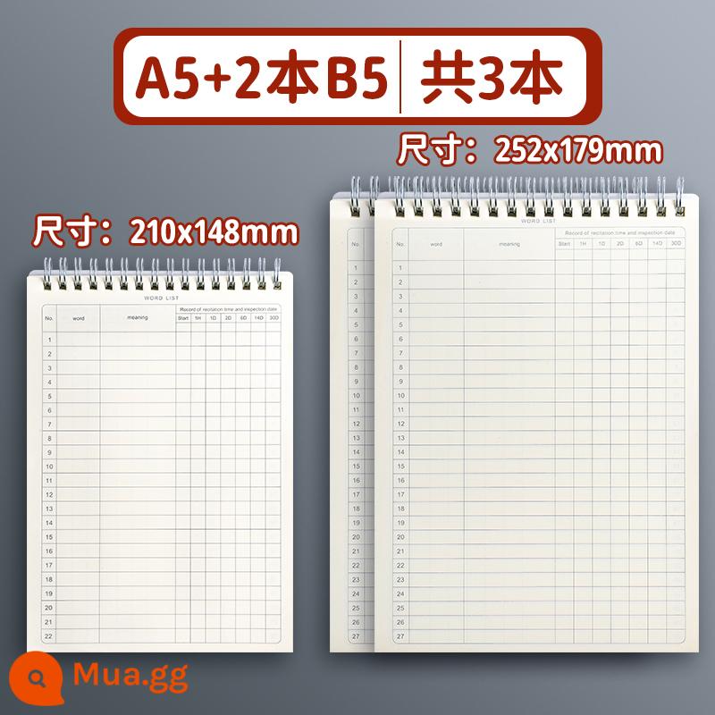 Sách ghi nhớ một từ tiếng Anh sinh viên đại học ghi nhớ lại hiện vật Đường cong trí nhớ Ebbinghaus bốn cấp độ sáu cấp độ nâng cấp đặc biệt kỳ thi tuyển sinh sau đại học này đọc chính tả sổ ghi chú giấy dày bìa chống thấm sách di động một từ - A5 + 2 cuốn B5 [tổng cộng 3 cuốn]