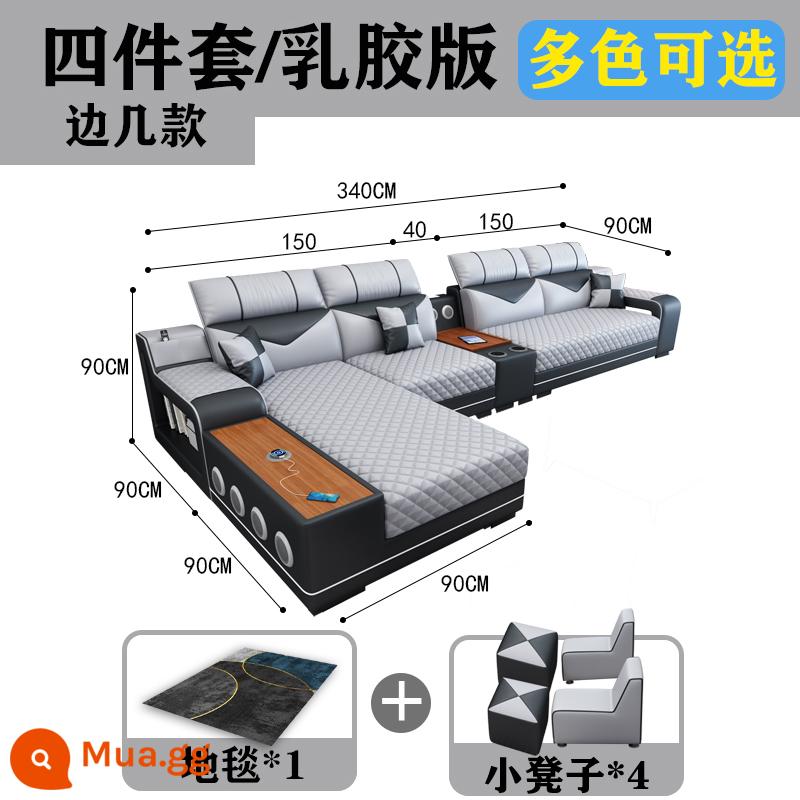 Sofa vải cao su mới có thể tháo rời và giặt được, phòng khách chung cư lớn nhỏ hiện đại đơn giản kết hợp nội thất đa chức năng - Bộ 4 món nhiều kiểu dáng