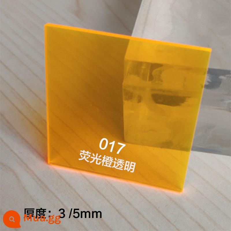 Màu acrylic trong suốt màu plexiglass tấm acrylic tùy chỉnh tấm nhựa màu đỏ vàng xanh xử lý tùy chỉnh - huỳnh quang màu cam trong suốt