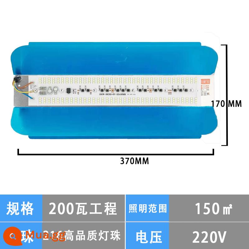 Đèn led iốt vonfram siêu sáng chống thấm nước công trường chiếu sáng đèn kỹ thuật ánh sáng mạnh ngoài trời đèn mặt trời nhỏ đèn pha 1000w - Đèn trắng siêu sáng cao cấp 200W