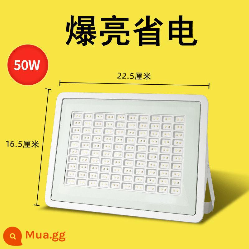 Đèn pha LED chiếu sáng ngoài trời 100W chống nước công suất cao đèn quảng cáo ngoài trời siêu sáng 200W - ★Siêu mỏng mới★ Chất nổ 50 watt, xấp xỉ [50 mét vuông]