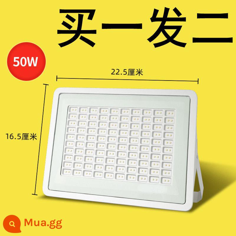 Đèn pha LED chiếu sáng ngoài trời 100W chống nước công suất cao đèn quảng cáo ngoài trời siêu sáng 200W - ★Siêu mỏng mới★ Chất nổ 50 watt. Mua một tặng một