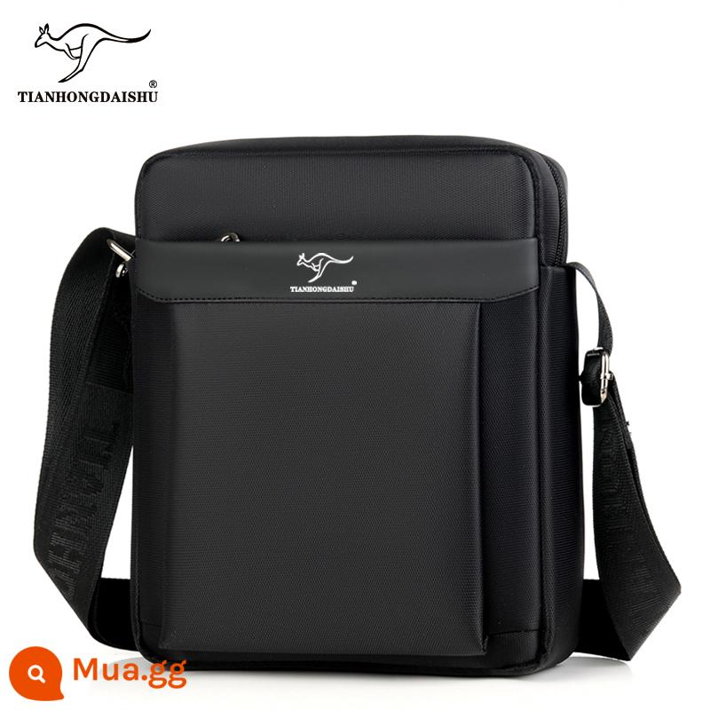 Shuai Tong Kangaroo Canvas Bag Túi vai nam lớn kinh doanh Oxford Vải qua túi đồ thông thường Túi nhỏ Backpack xiên vai - đen lớn