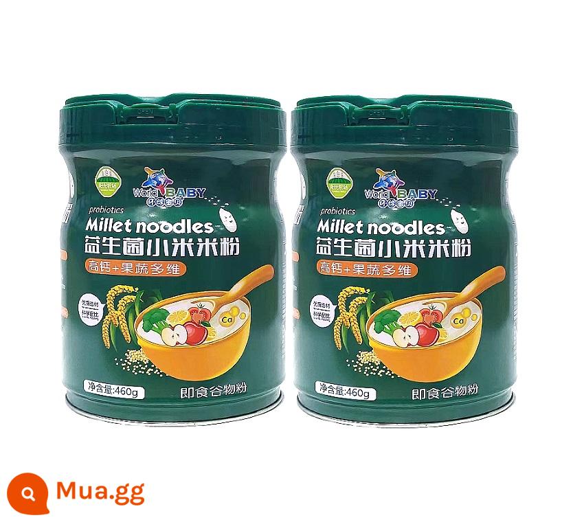 Bột kê đa năng cho bé Probiotic 460g Bột kê sắt cao cho trẻ em Bột ngũ cốc ăn liền có hàm lượng canxi cao cho trẻ em - 2 lon bột kê rau củ quả giàu canxi (bột mịn)