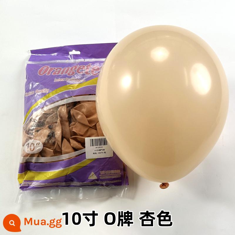 Bóng thương hiệu O 10 inch trong nước dày bóng mờ trang trí sinh nhật đám cưới trung tâm mua sắm bố trí bóng màu tiêu chuẩn - Apricot O nhãn hiệu 10 inch 1 gói