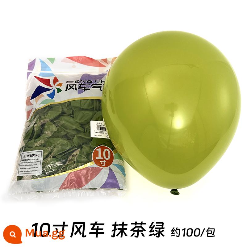 Cối Xay Gió Bóng 10 Inch 2.2 Gram Dày Cao Su Bóng Sinh Nhật Phòng Cưới Trang Trí Đám Cưới Tiếp Liệu - Matcha Xanh 100 cái/gói