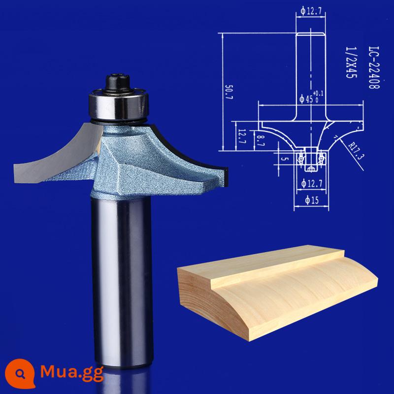 Huhao phi lê dao Minzi dao chế biến gỗ phay cắt khía công cụ cắt tỉa đầu máy R chamfering dao máy khắc chiêng dao - Dao cạnh bàn Huhao 1/2*45MM