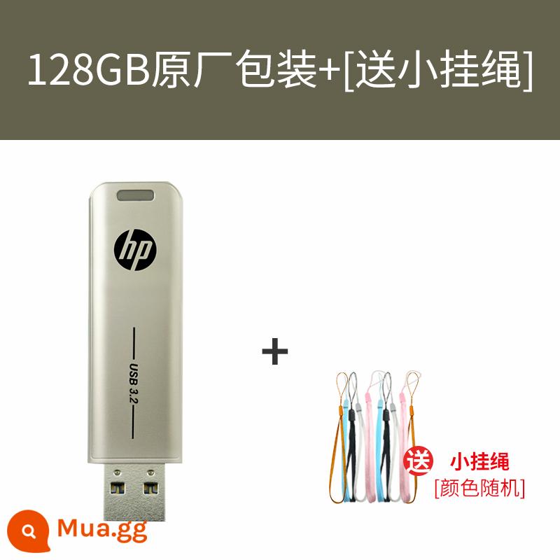 Ổ Đĩa Flash HP 128G Dung Lượng Lớn USB3.2 Tốc Độ Cao 64G Khắc Đèn LED Cổng USB Điện Thoại Di Động Xe Máy Tính Đa Năng x796w - USB3.2 tốc độ cao 128G bao bì gốc của nhà máy