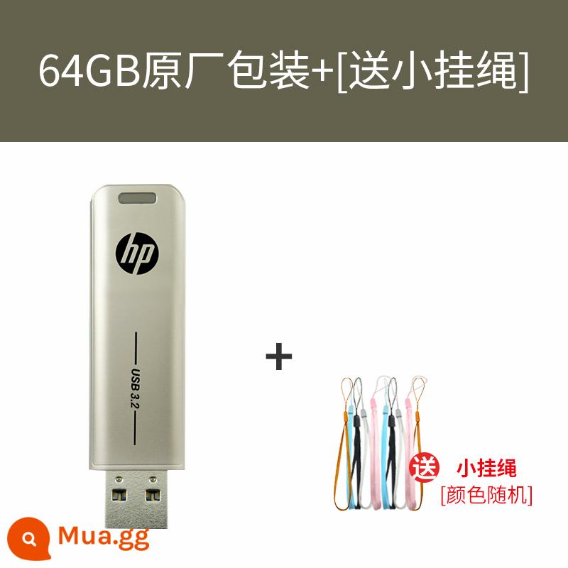 Ổ Đĩa Flash HP 128G Dung Lượng Lớn USB3.2 Tốc Độ Cao 64G Khắc Đèn LED Cổng USB Điện Thoại Di Động Xe Máy Tính Đa Năng x796w - USB3.2 tốc độ cao 64G bao bì gốc của nhà máy