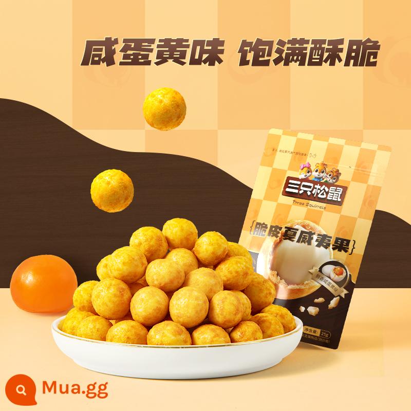 Tùy chọn [Ba con sóc_Hạt Macadamia vị lòng đỏ trứng muối 25g] Snack hạt đặc biệt hạt lớn - [Gói Hương Vị] Vị Lòng Đỏ Trứng Muối 25g/túi