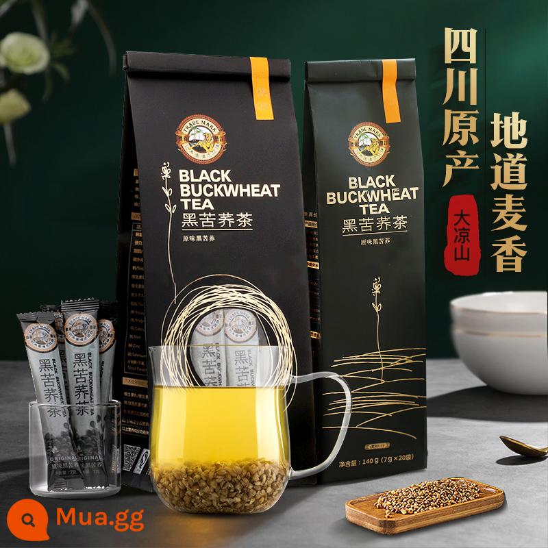 Tiger Balm Black Tartary Buckwheat Tea 350g*2 túi, tổng cộng 100 túi nhỏ Tứ Xuyên Daliang Mountain Tartary Buckwheat túi trà kiều mạch loại không đặc biệt - Trà kiều mạch đen tartary 350g + trà kiều mạch đen tartary 140g (cỡ gia đình)