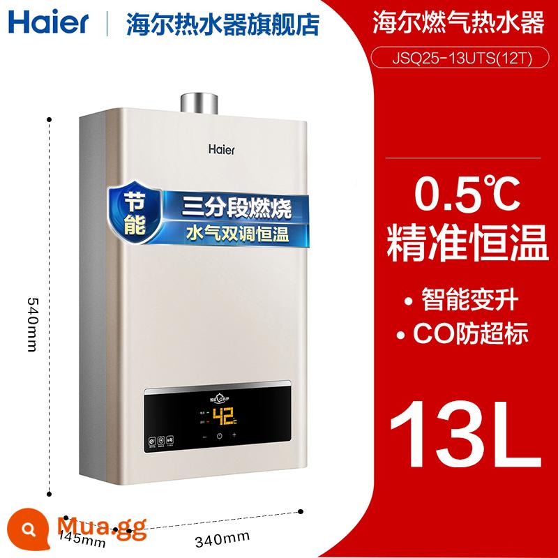 Máy nước nóng Haier gas gia dụng thông minh gas gas hóa lỏng loại xả mạnh 12/13/16L nhiệt độ không đổi UTS - Bạc Xingyun Vàng 13L