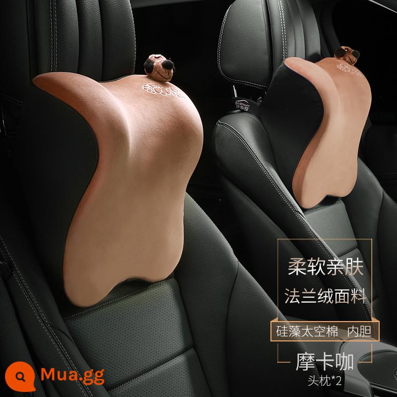 Love car house car gối cổ gối car car eo ghế gối cổ gối cặp phim hoạt hình bộ nhớ bọt - Mặt bích pha lê [Mocha] hai tựa đầu ❤ Khuyến nghị