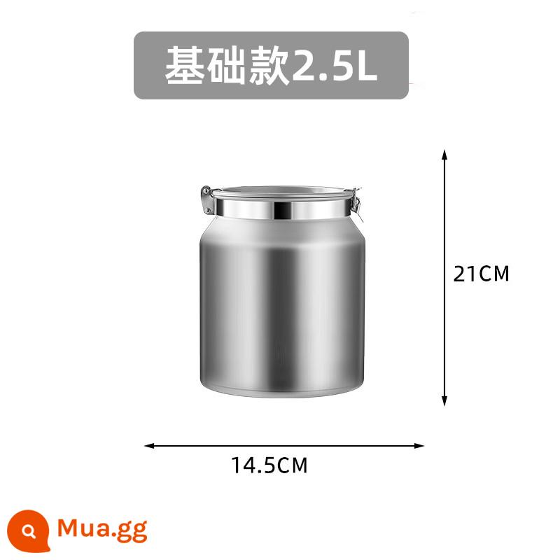 Xô đựng gạo hộ gia đình chống côn trùng và chống ẩm xi lanh đựng gạo kín cấp thực phẩm thùng lưu trữ hạt hộp đựng gạo thùng chứa bột - Vật liệu nhôm không gian [khoảng 5 kg gạo]