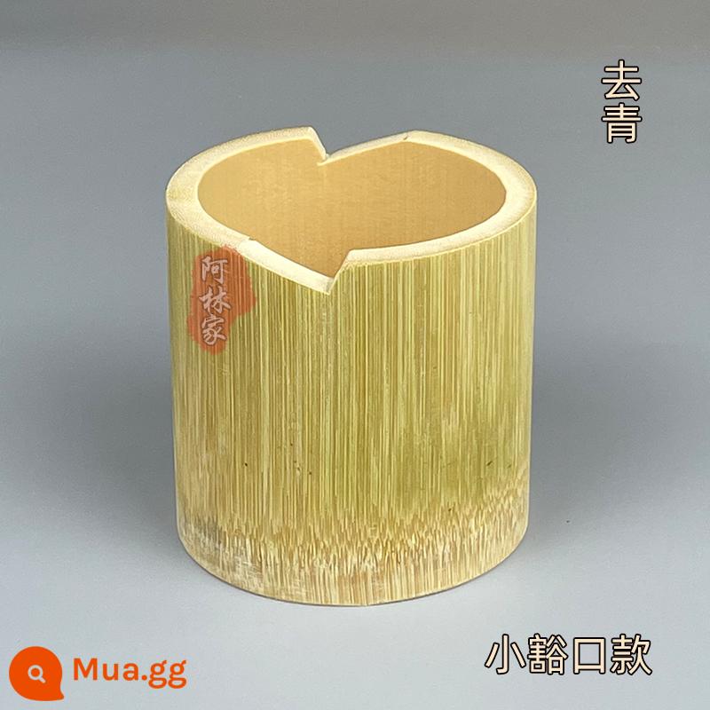 Hũ phanh làm hoa nhung, cắt hoa nhung, ống tre có khe hở, lọ kéo tùy chỉnh, handmade không sơn - Nồi phanh, đường kính ngoài cao khoảng 9 cm và cao 10 cm, có loại bỏ xanh và khe hở nhỏ