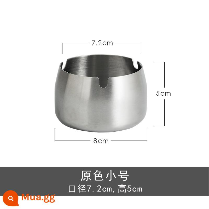 Gạt tàn inox thương mại chống gió thanh lớn Internet cafe phòng ăn khách sạn quà tặng quảng cáo đặc biệt logo tùy chỉnh - Kèn trống màu nguyên bản