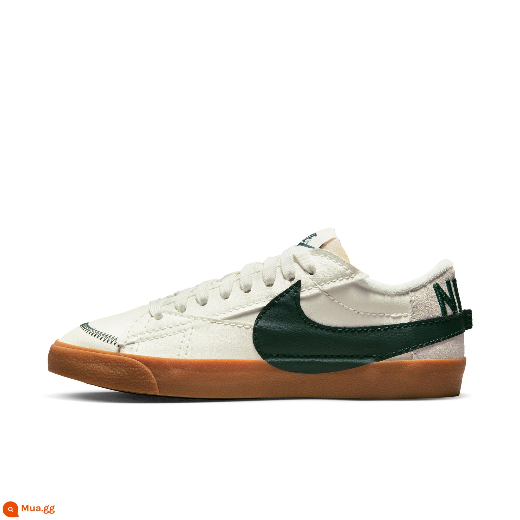 Nike Official NIKE BLAZER LOW '77 JUMBO WNTR Giày thể thao nam DR9865 - 101 cánh buồm trắng/xanh chuyên nghiệp/cao su nâu vừa