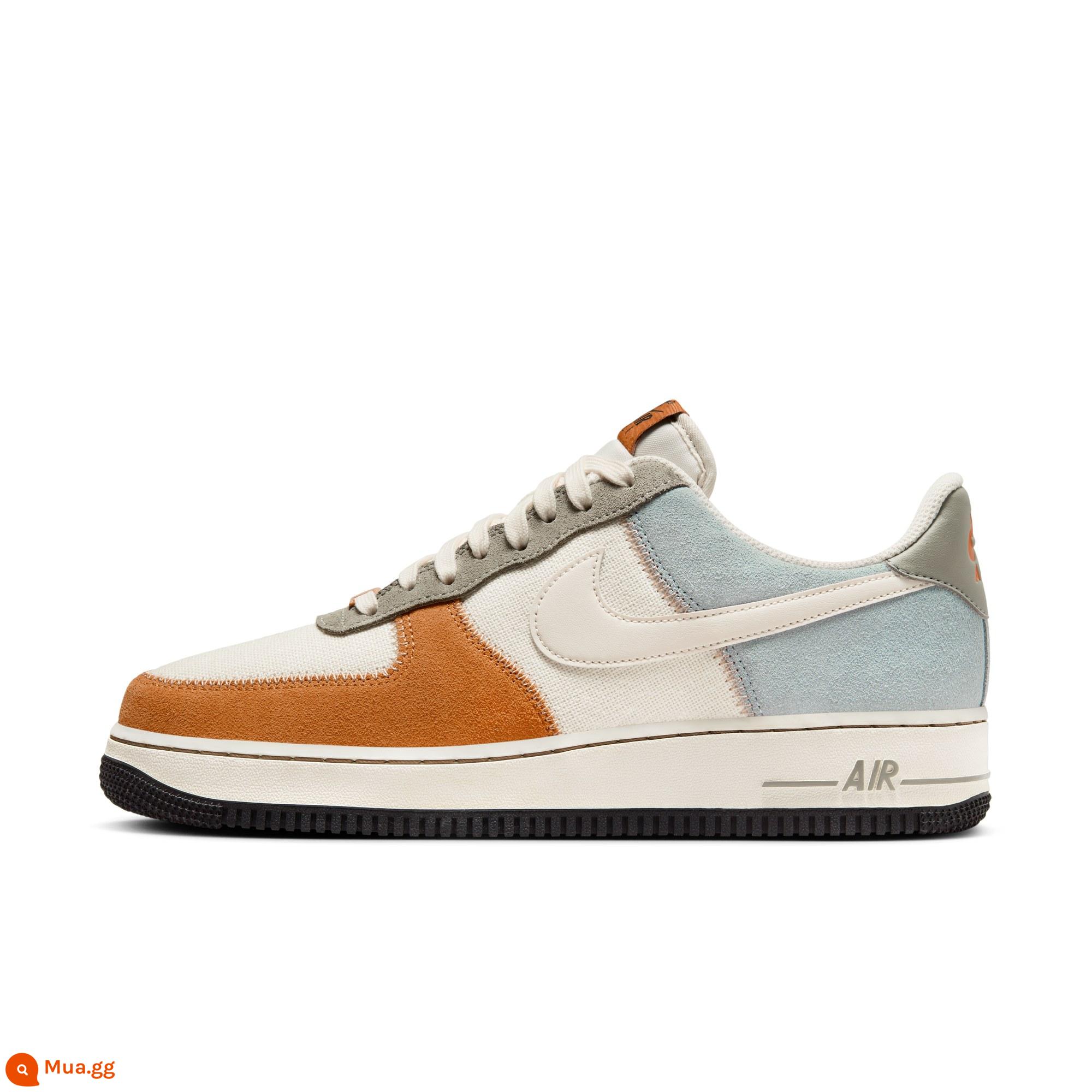 Giày thể thao nam Nike AIR FORCE 1 chính thức mùa xuân đế cao su mới FZ6684 - 001 đá bọt/màu ngà nhạt/màu marl đậm/vuông/đen