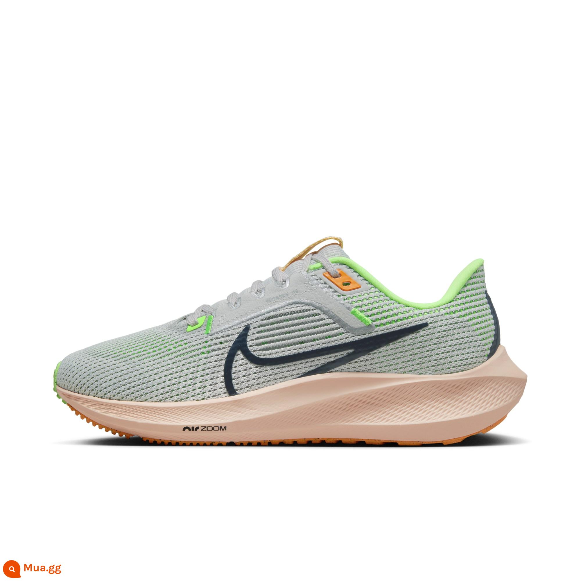 Giày chạy bộ đường trường Nike PEGASUS 40 chính thức dành cho nữ mùa xuân Nike Pegasus nhẹ và thoáng khí DV3854 - 006 màu photon bụi/màu obsidian/xám khói nhạt/cam sáng/xanh nổ vàng/đỏ đào băng