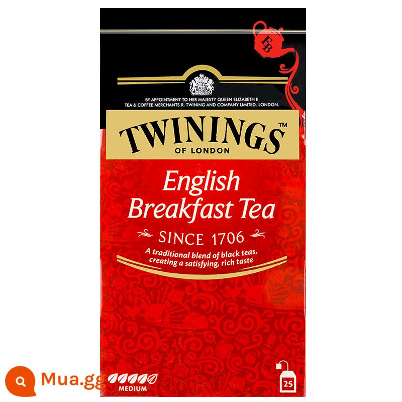 Twinings Downing gia đình giàu có Trà đen Earl Grey 25 miếng trà đen túi lọc phong cách Anh trà chiều trà sữa nướng đặc biệt - Bữa sáng kiểu Anh Trà đen