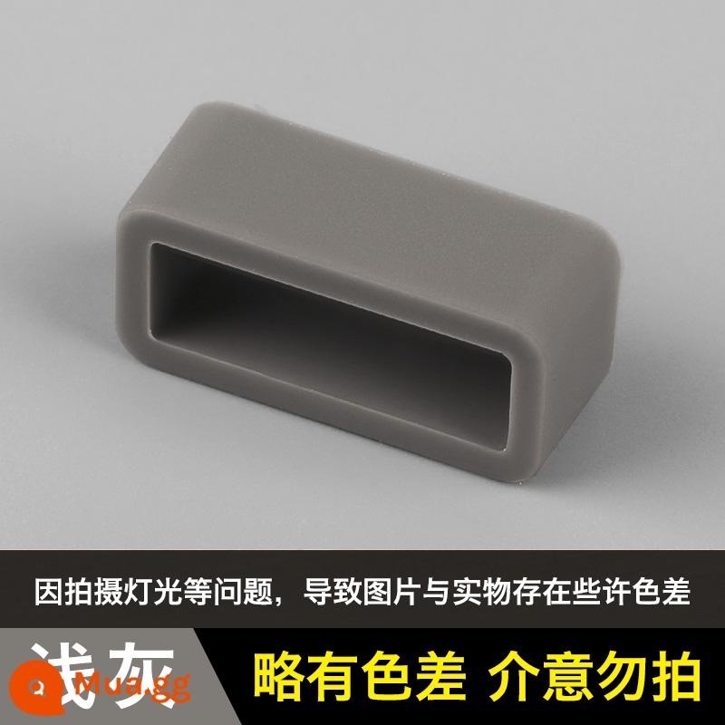 Phụ kiện khóa đồng hồ dây đeo đồng hồ silicone di chuyển vòng bezel cao su khóa dây đeo đồng hồ vòng dây đeo đồng hồ các bộ phận khóa - Màu xám nông