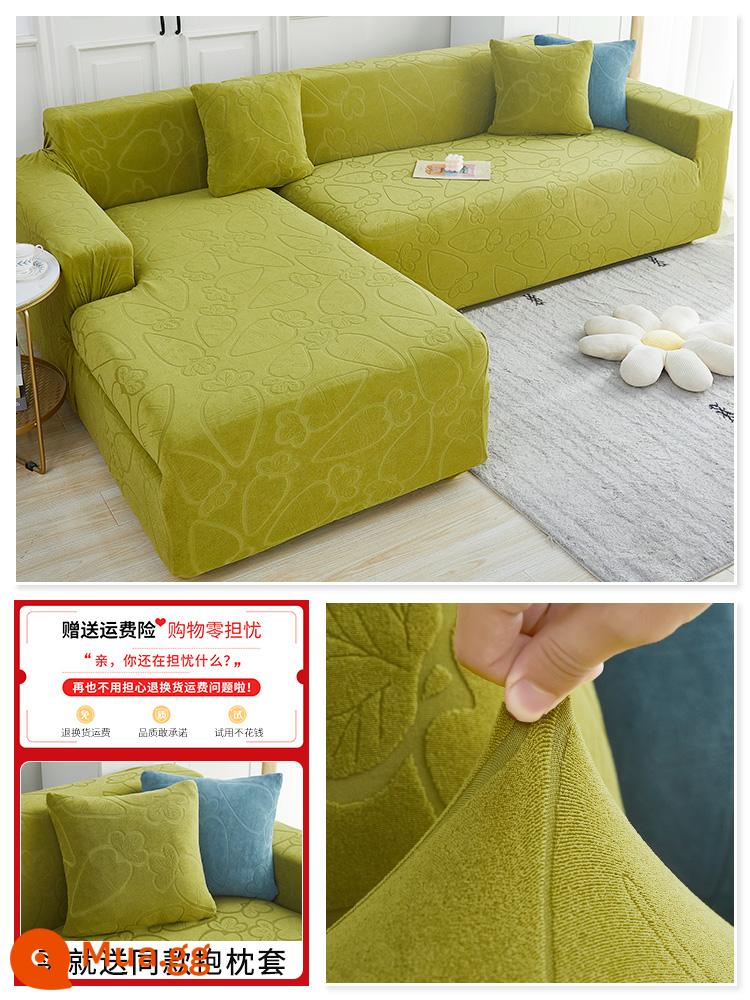 Ghế Sofa Đàn Hồi Tất Cả Bao Gồm 1 Giày Lười Ghế Sofa Đa Năng Mới Dày Chống Mèo Xước Vỏ Bảo Vệ - Cà rốt mới - xanh ngọc đậm [không cần đo sau khi tư vấn dịch vụ khách hàng]