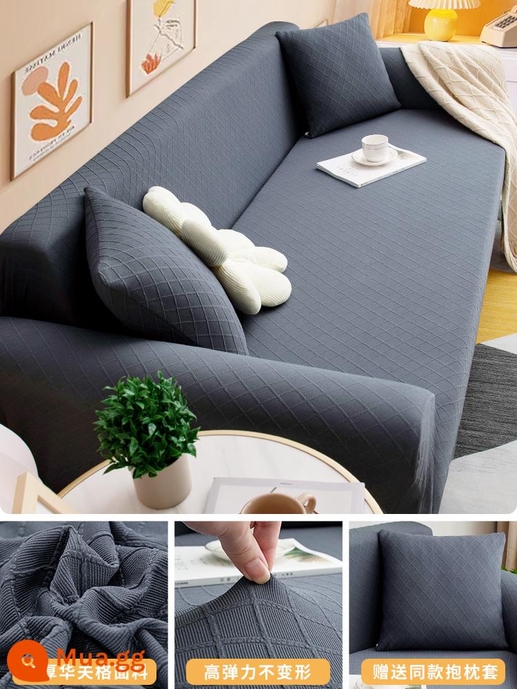 Ghế Sofa Tất Cả Trong Một Mới Đơn Giản Chống Mèo Xước Sofa Bảo Vệ Đa Năng Đa Năng Sofa Thun Bao - Waffle-Carbon Black [Tham khảo dịch vụ khách hàng, không cần đo lường]