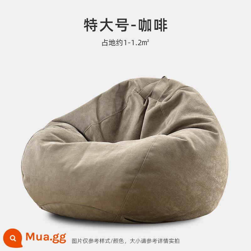 Ghế sofa lười có thể nằm và ngủ trên chiếu tatami túi đậu đơn ban công ghế tựa thư giãn ký túc xá phòng ngủ ghế sofa nhỏ - Cà phê cực lớn [Lớp lót độc lập]