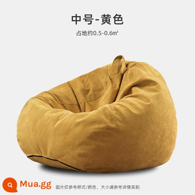 Ghế sofa lười có thể nằm và ngủ trên chiếu tatami túi đậu đơn ban công ghế tựa thư giãn ký túc xá phòng ngủ ghế sofa nhỏ - Màu vàng trung bình [lớp lót độc lập]