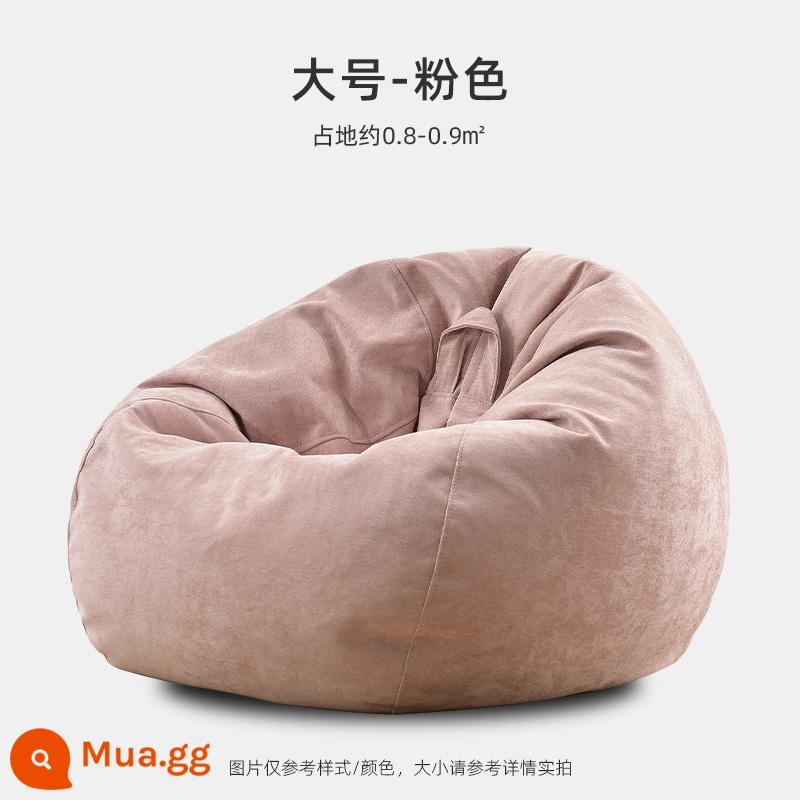 Ghế sofa lười có thể nằm và ngủ trên chiếu tatami túi đậu đơn ban công ghế tựa thư giãn ký túc xá phòng ngủ ghế sofa nhỏ - Hồng size lớn [lớp lót độc lập]