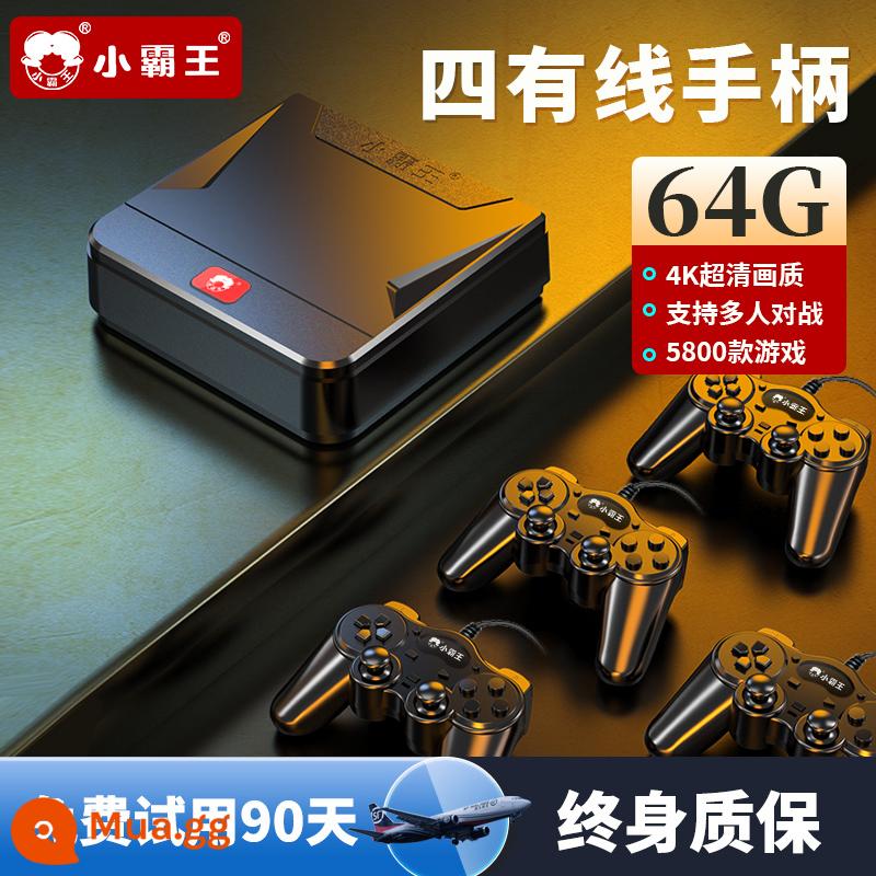 [2023 Mới] Máy Chơi Game Xiaobawang Với TV Máy Chiếu Gia Đình Arcade PS1 Hộp Trò Chơi HD FC Retro Hoài Cổ Gia Đình Máy Đỏ Trắng Tay Cầm Đôi Cần Điều Khiển Không Dây Cho Trẻ Em - Bốn bộ điều khiển có dây [10.000 trò chơi] Model tối cao 64g ★ hỗ trợ các trận chiến bốn người chơi