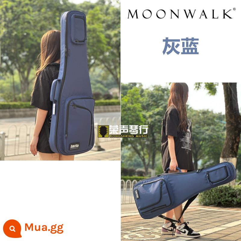 MOONWALK Đơn Giản Đơn Giản Dòng Đàn Guitar Điện Bass Điện Dân Gian Acoustic Buổi Biểu Diễn Túi Ba Lô - Alita Series [Túi đàn guitar điện màu xanh xám] dày