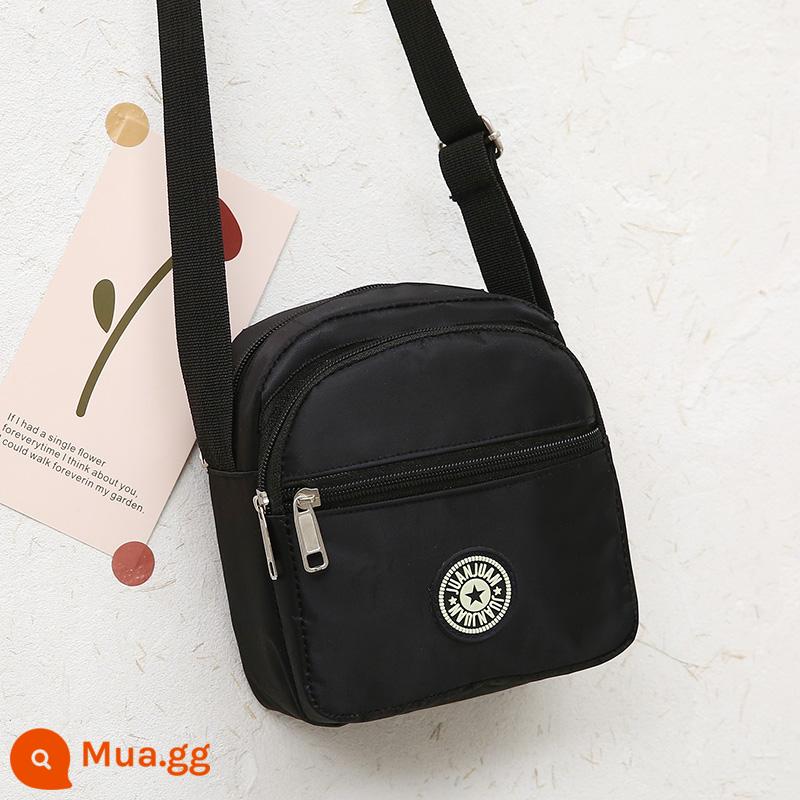 Điện thoại di động túi mini 2020 mới thời trang nữ xiên chéo mini vải Oxford túi nữ xách tay Messenger túi vải - 2016 màu đen