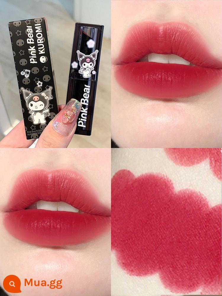 Pinkbear's Lip Glaze Lipstick Hộp Quà Tặng Gấu Pico Kulomi Sanrio Bong Bóng Son Bóng Matte Lip Mud Velvet - Son Camel F484#culomi