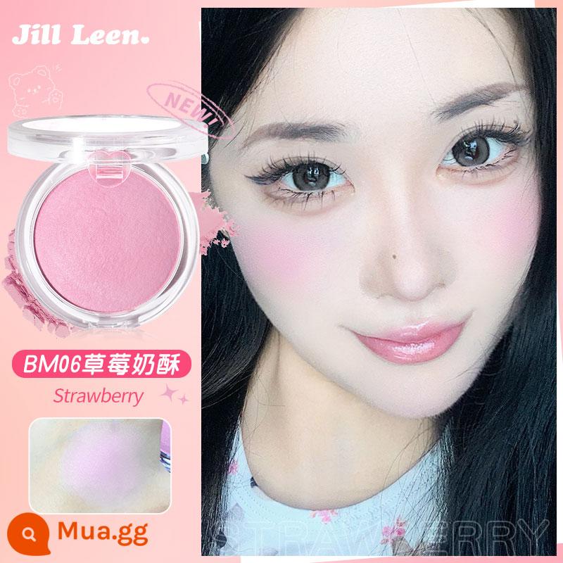 Phấn má hồng jill leen 18 dạng kem màu cam đậu sun đỏ khả năng sửa chữa Phấn má hồng jilleen màu tím má hồng nữ Yi Mengling 3g - BM06# Soufflé Dâu ❤ Mới Nướng Trọng Lượng Lớn