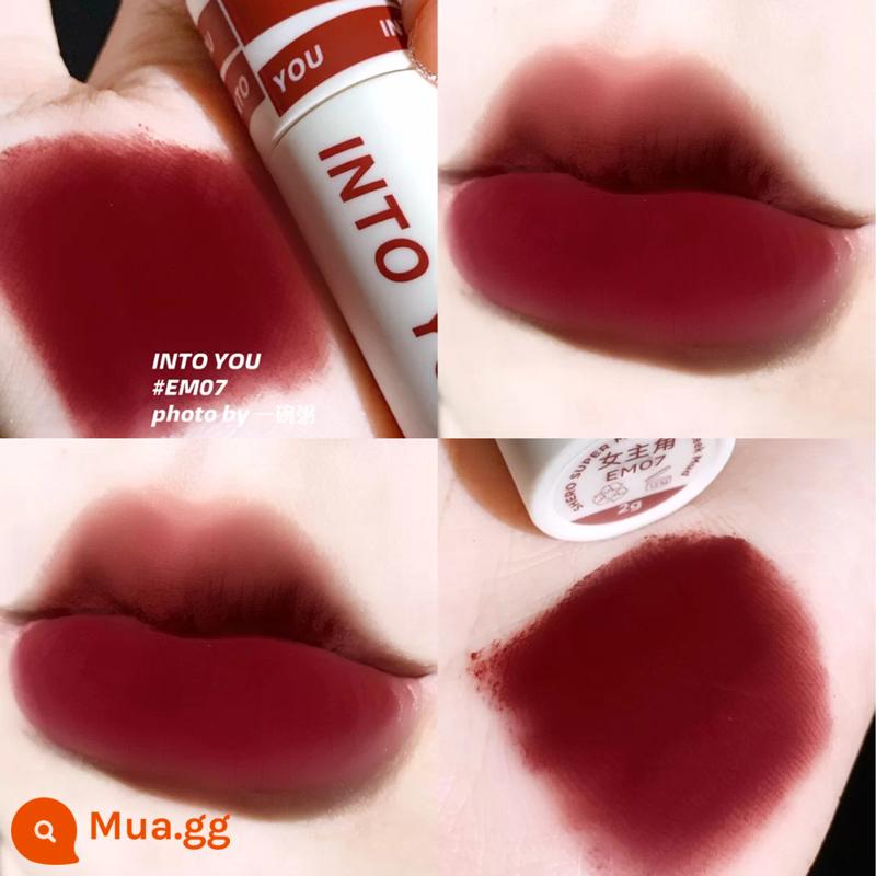 into you lip mud air son men son bóng em525 water mist son môi into you dâu gấu doanh can 08 - [Hàng có sẵn, giao nhanh] EM07# màu đậu đỏ đậm