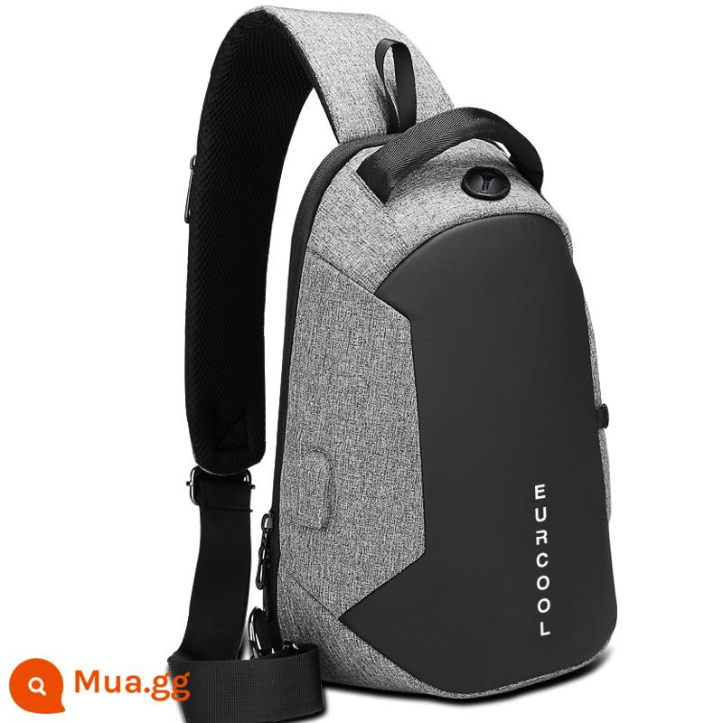 OG Túi ngực nam Baspack Backpack mới Giải trí lớn Trip hoạt động đa chức năng, Túi điện di động - lớn màu xám