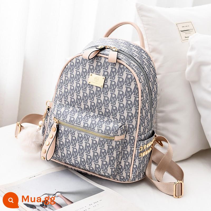 Ins Net Red Superfire Twees Nữ Summer 2022 Phiên bản mới của Hàn Quốc về thời trang Tide Rivet Rivet Backpack Túi thông thường - [Mẫu cao cấp] Màu trắng nhạt cỡ lớn