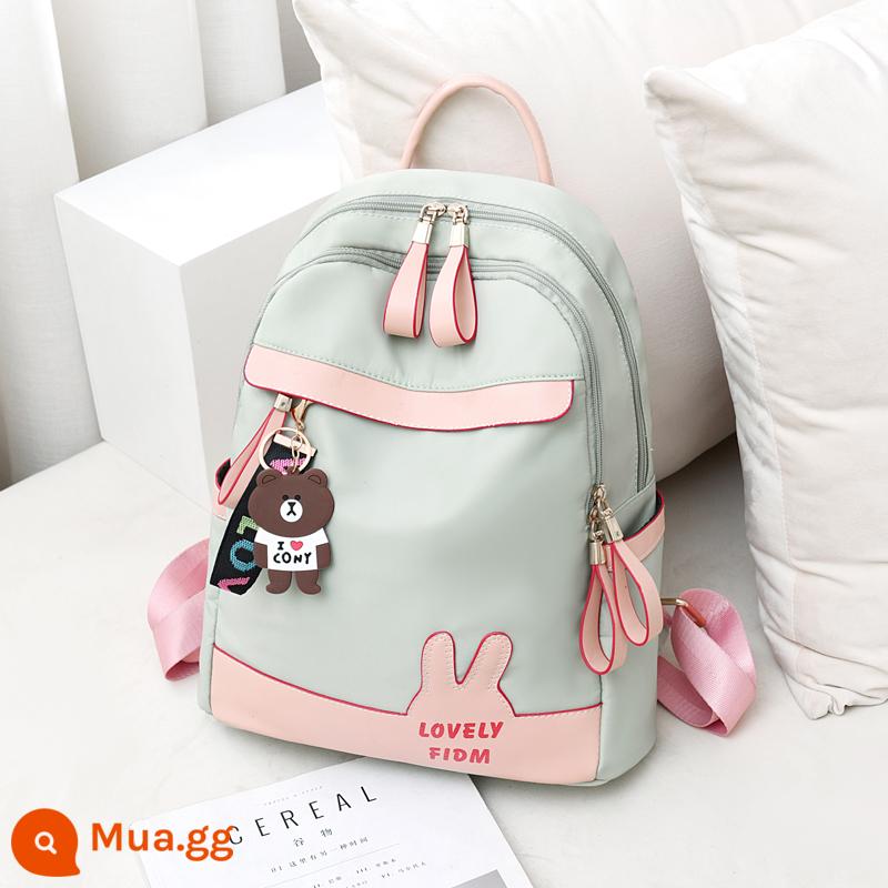 Ba lô nữ 2022 Thời trang mới Tide Ladies Ladies Backpack Túi nhỏ Travel Large -capacity Student School - [Phong cách vải Oxford] Màu xanh bơ