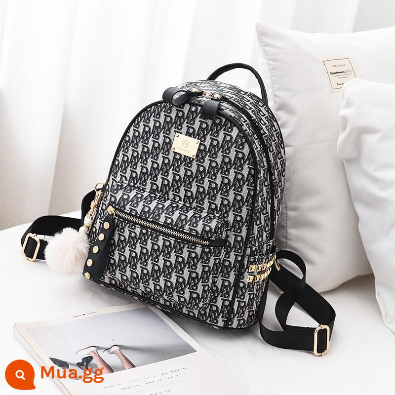 Ins Net Red Superfire Twees Nữ Summer 2022 Phiên bản mới của Hàn Quốc về thời trang Tide Rivet Rivet Backpack Túi thông thường - [Phong cách sang trọng] Màu đen size lớn