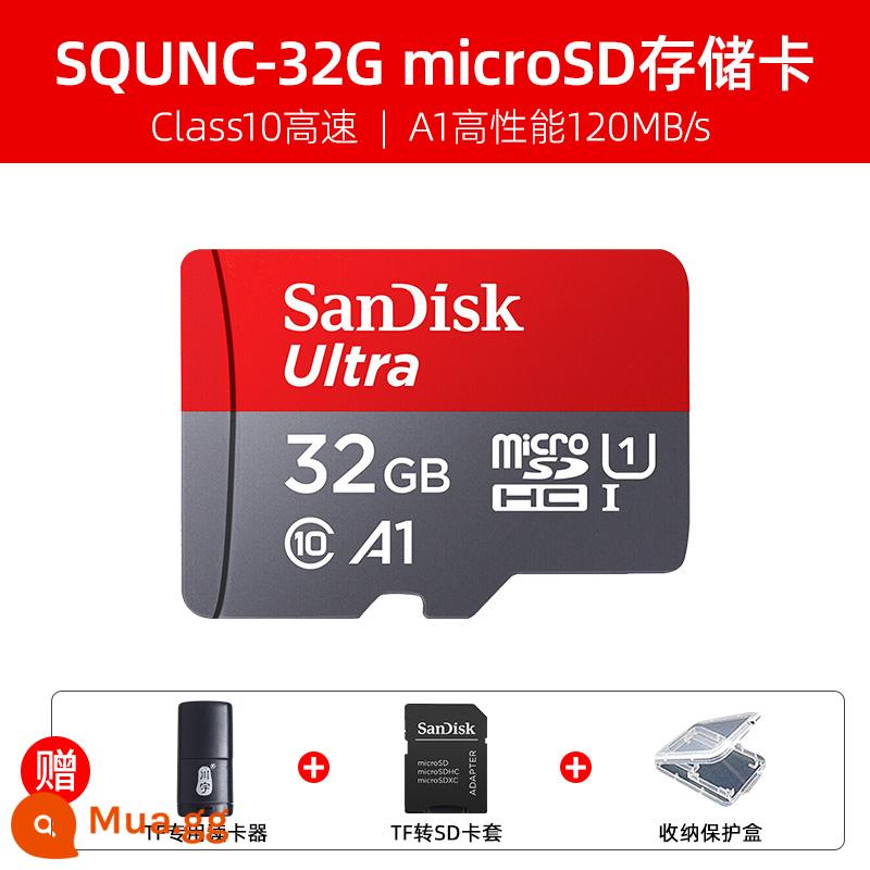 Thẻ nhớ SanDisk 64g tốc độ cao điện thoại di động lái xe ghi thẻ nhớ mở rộng thẻ microsd thẻ nhớ thẻ tf - Đầu đọc thẻ 32GB+