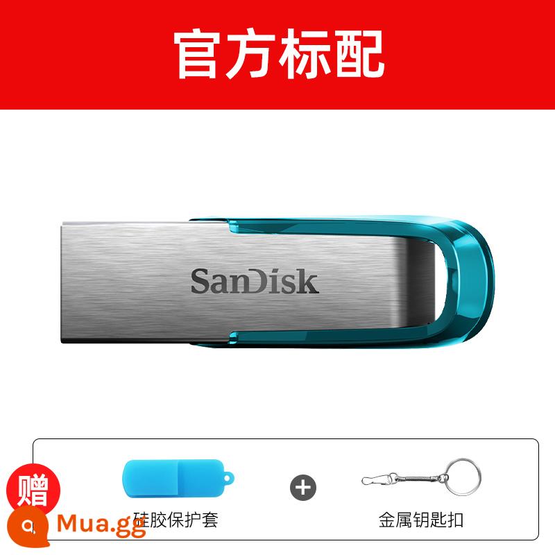 SanDisk U disk 64g flash tốc độ cao USB3.0 CZ73 64GUSB ổ đĩa flash kim loại mã hóa tùy chỉnh chữ xe hơi 64g - CZ73-64GB màu xanh