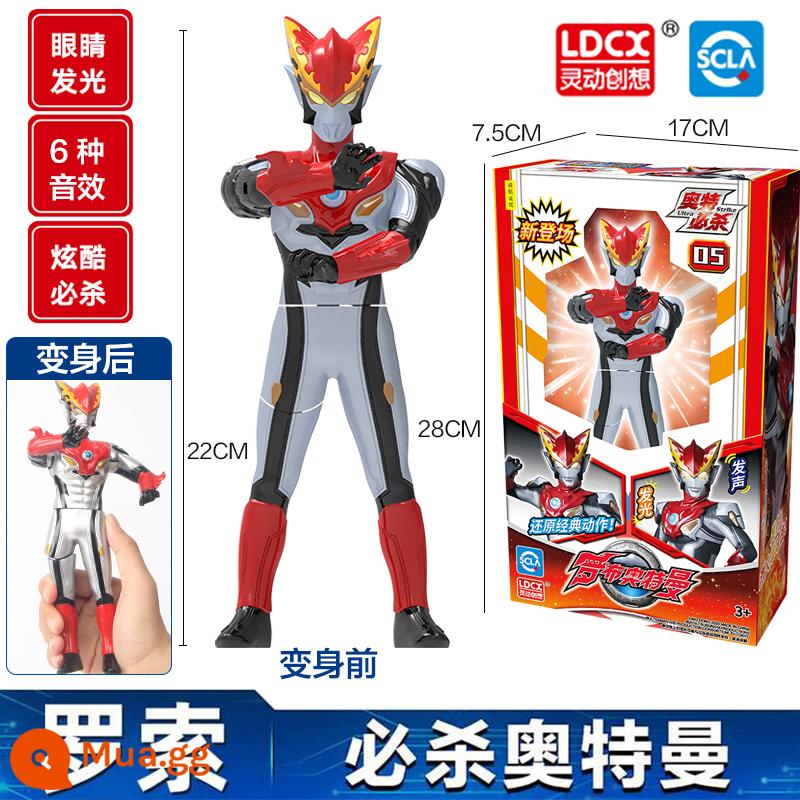 Sáng tạo thông minh Ultraman Arena Battle Bộ đồ kết hợp di chuyển được cho trẻ em Dark Orb Boy Doll Đồ chơi - Series Ultra Must Kill - Rosso [Biến đổi âm thanh và ánh sáng]