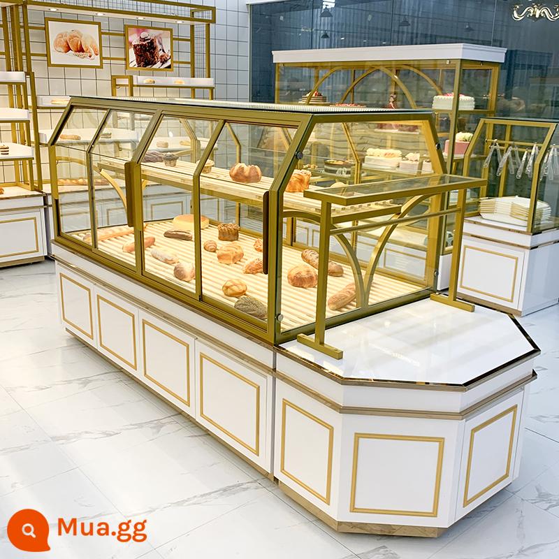 Tủ bánh Nakajima tủ Bakery Hiển thị kệ mô hình mô hình tủ bánh cửa hàng bánh cửa hàng bánh hiển thị tủ quần áo - Tủ đảo kệ vàng mới/m