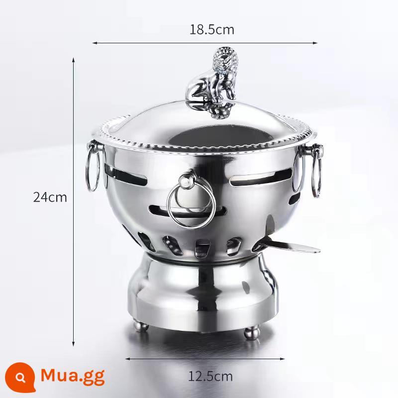 Thép Không Gỉ 304 Lửa Nhỏ Nồi Hơi Rượu Tự Phục Vụ Một Người Một Nồi Thương Mại Khách Sạn Lẩu Nhà Hàng Hộ Gia Đình Lẩu - Thơm Bangkok cùng phong cách Thái Tom Yum Goong màu gốc nồi sâu 6.5CM