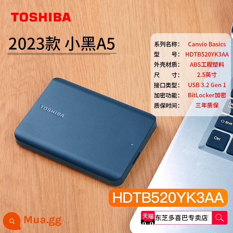 Ổ cứng di động Toshiba 1t a3 màu đen mới đọc ghi tốc độ cao ổ cứng di động dung lượng lớn dùng được cho máy tính Apple - [2TB] Matte A5 Black (Dùng được trên Win11, Win10, Win7, Linux)