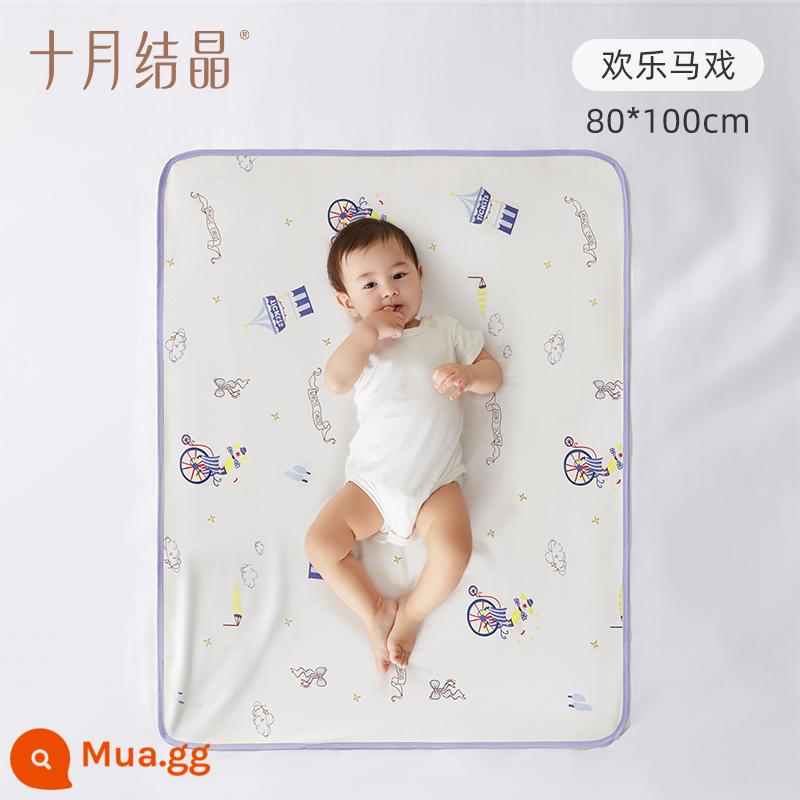 Tấm lót tã cho bé pha lê tháng 10, miếng lót kinh nguyệt dành cho người lớn dành cho người lớn, nệm kinh nguyệt, cotton nguyên chất có thể giặt được, kích thước lớn - Rạp xiếc Hạnh Phúc Nhỏ 80*100cm