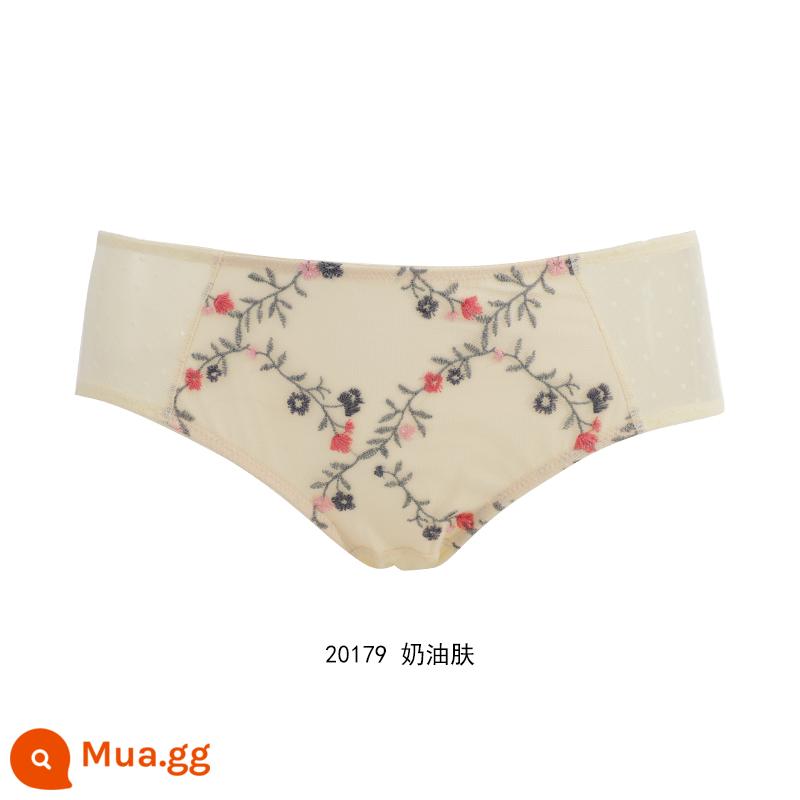 [59.3 nhân dân tệ 4 cái] Quần lót cotton mềm mại và thoải mái của Gorell dành cho nữ, quần boxer lưng giữa bằng cotton nguyên chất BWP22339 - Da Kem 20179