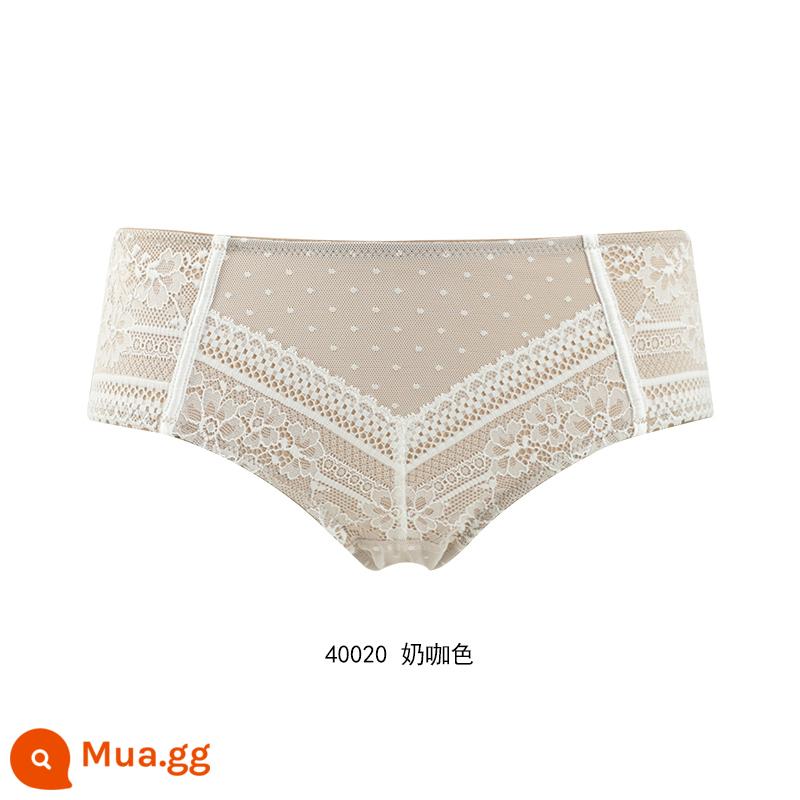 [59.3 nhân dân tệ 4 cái] Quần lót cotton mềm mại và thoải mái của Gorell dành cho nữ, quần boxer lưng giữa bằng cotton nguyên chất BWP22339 - Màu cà phê sữa 40020