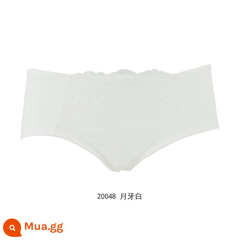 [59.3 nhân dân tệ 4 cái] Quần lót cotton mềm mại và thoải mái của Gorell dành cho nữ, quần boxer lưng giữa bằng cotton nguyên chất BWP22339 - Lưỡi Liềm Trắng 20048